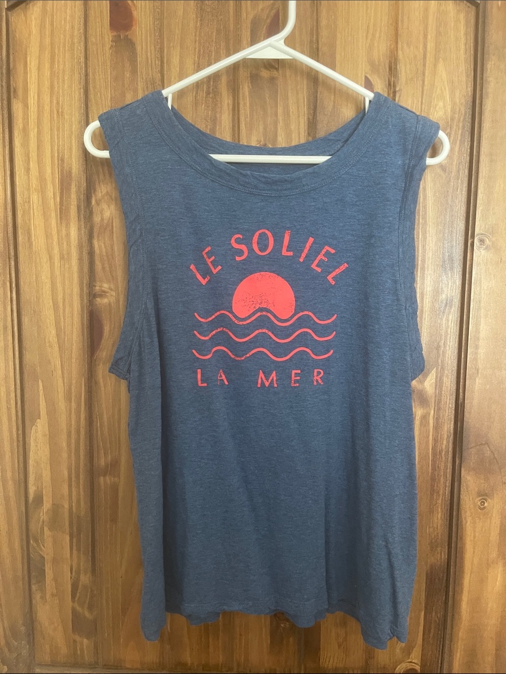 LOFT Navy Graphic 'Le Soleil La Mer' Tank